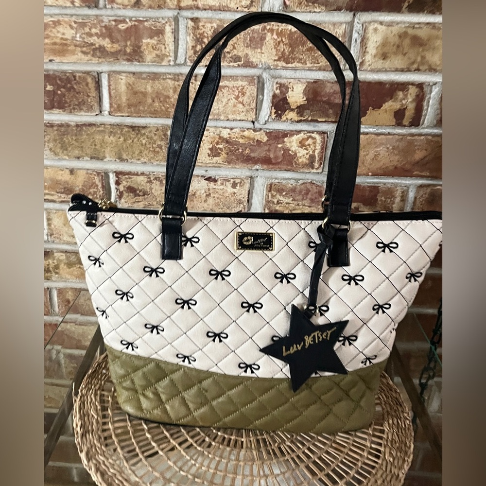 Luv Betsey Johnson Quilted Tote Bag with bows